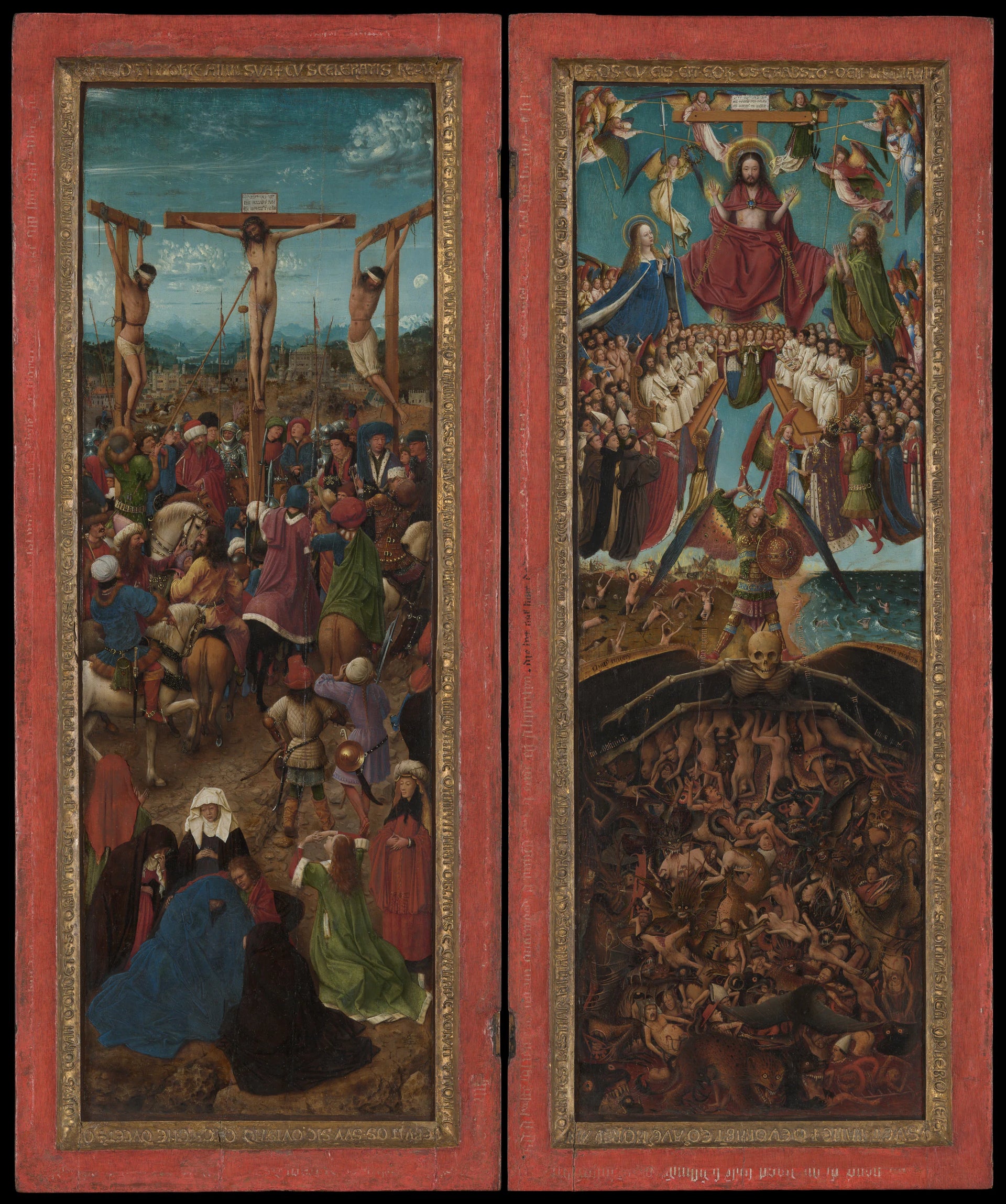 La Crucifixion ; Le Jugement dernier - Jan van Eyck