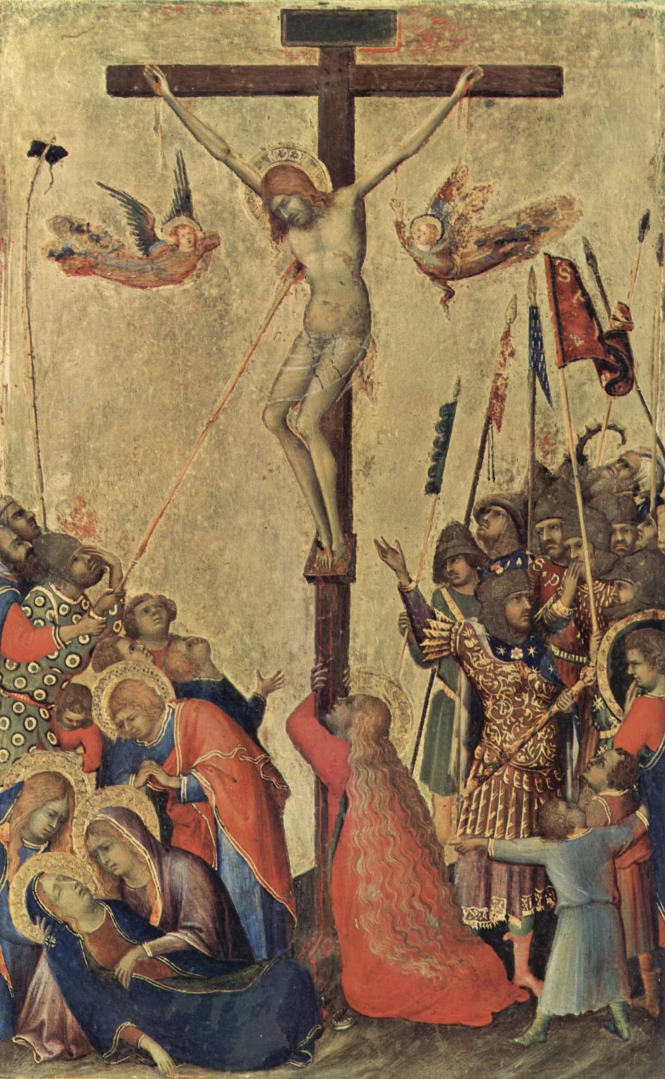 Crucifixion. «Le coup de lance.» - Simone Martini image 1 tableau peint à l’huile sur toile