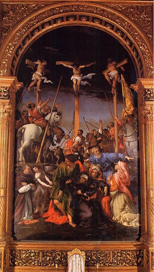 Crucifixion - Lorenzo Lotto image 1 tableau peint à l’huile sur toile