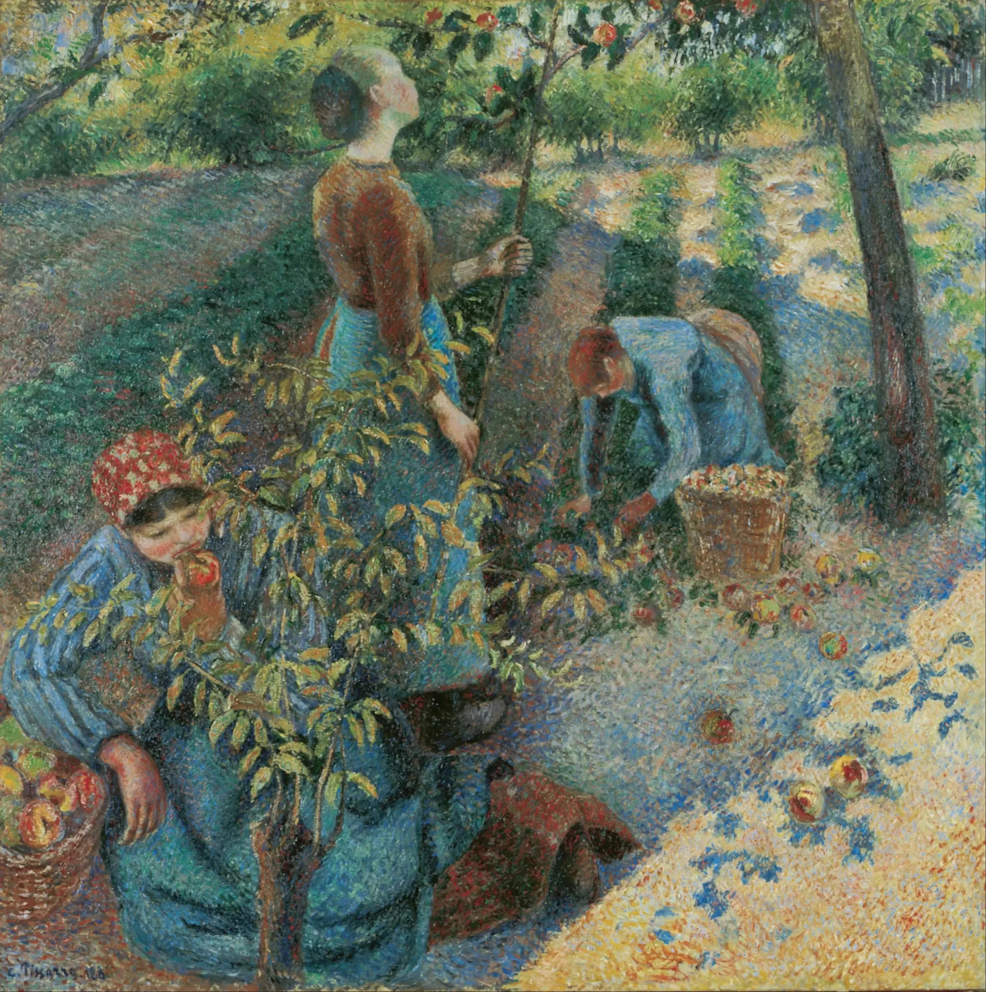 Cueillette de pommes - Camille Pissarro image 1 copie peinte à la main à l’huile