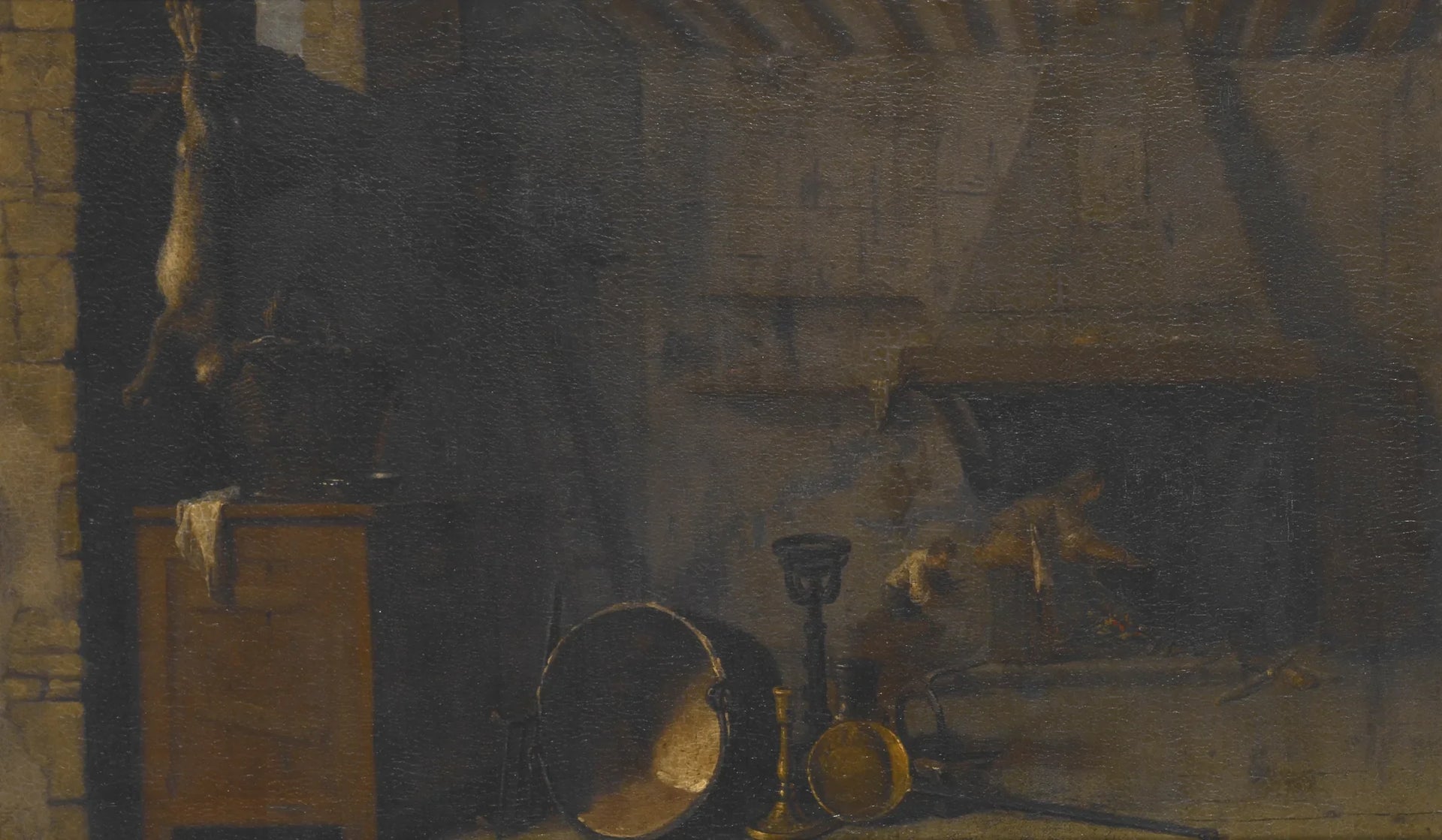 Cuisine avec lièvre - Sébastien Bourdon image 1 tableau peint à l’huile sur toile