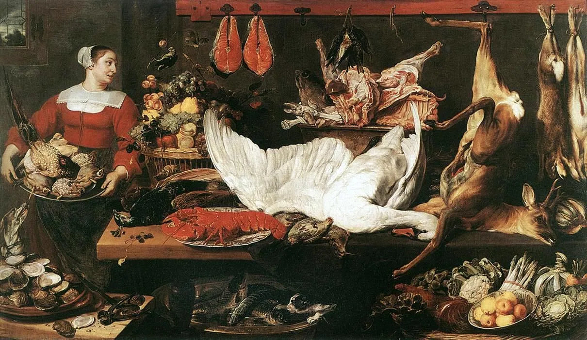 Cuisiner dans un garde-manger - Frans Snyders image 1 reproduction réalisée par Alpha Reproduction