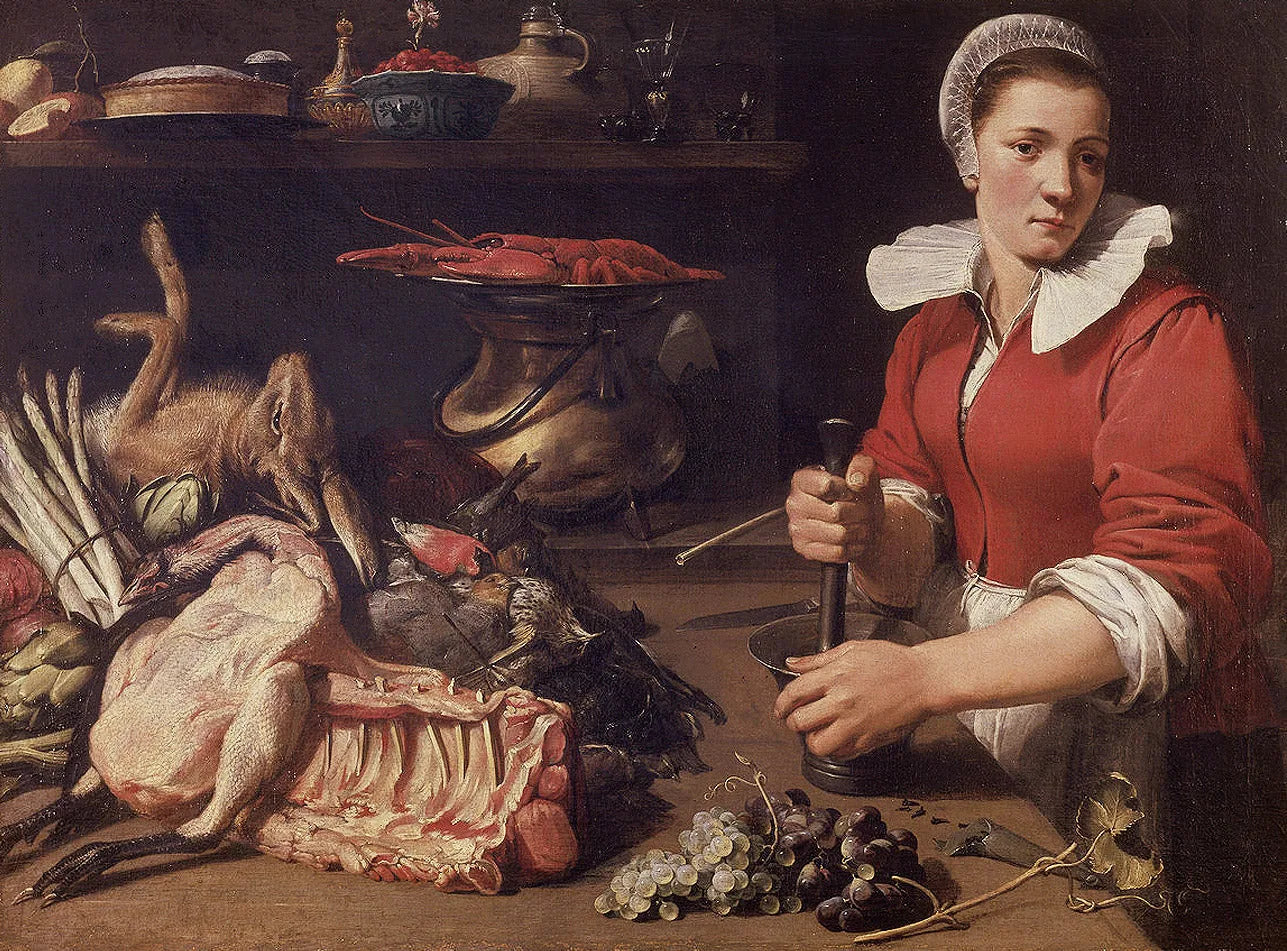 Cuisinier préparant des mets délicats - Frans Snyders image 1 reproduction artisanale de tableau