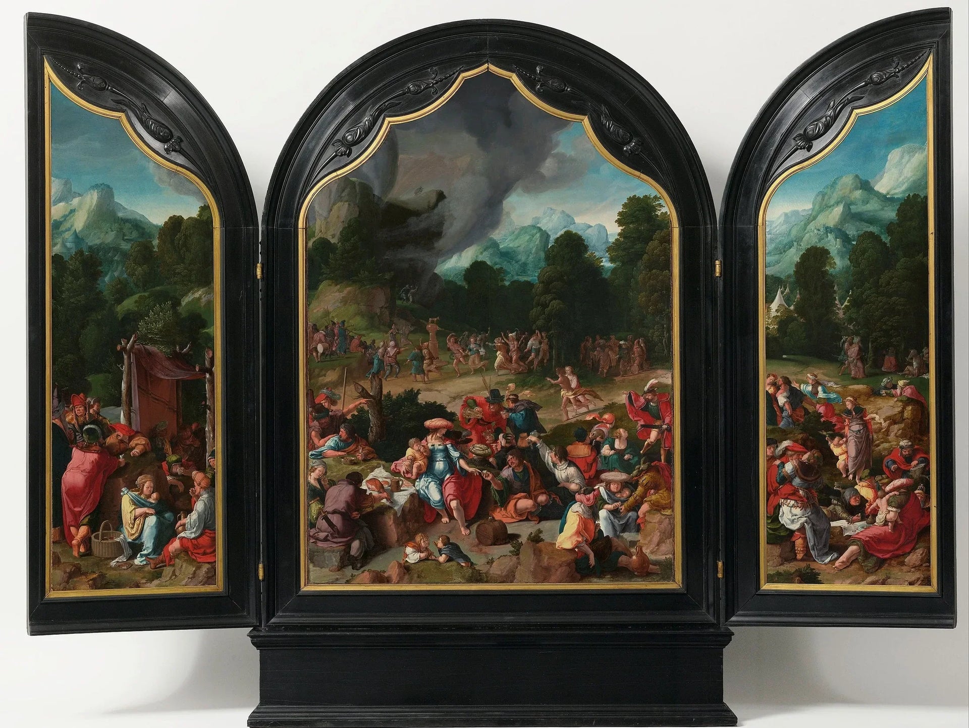 Culte du veau d'or - Lucas van Leyden image 1 reproduction artisanale de tableau