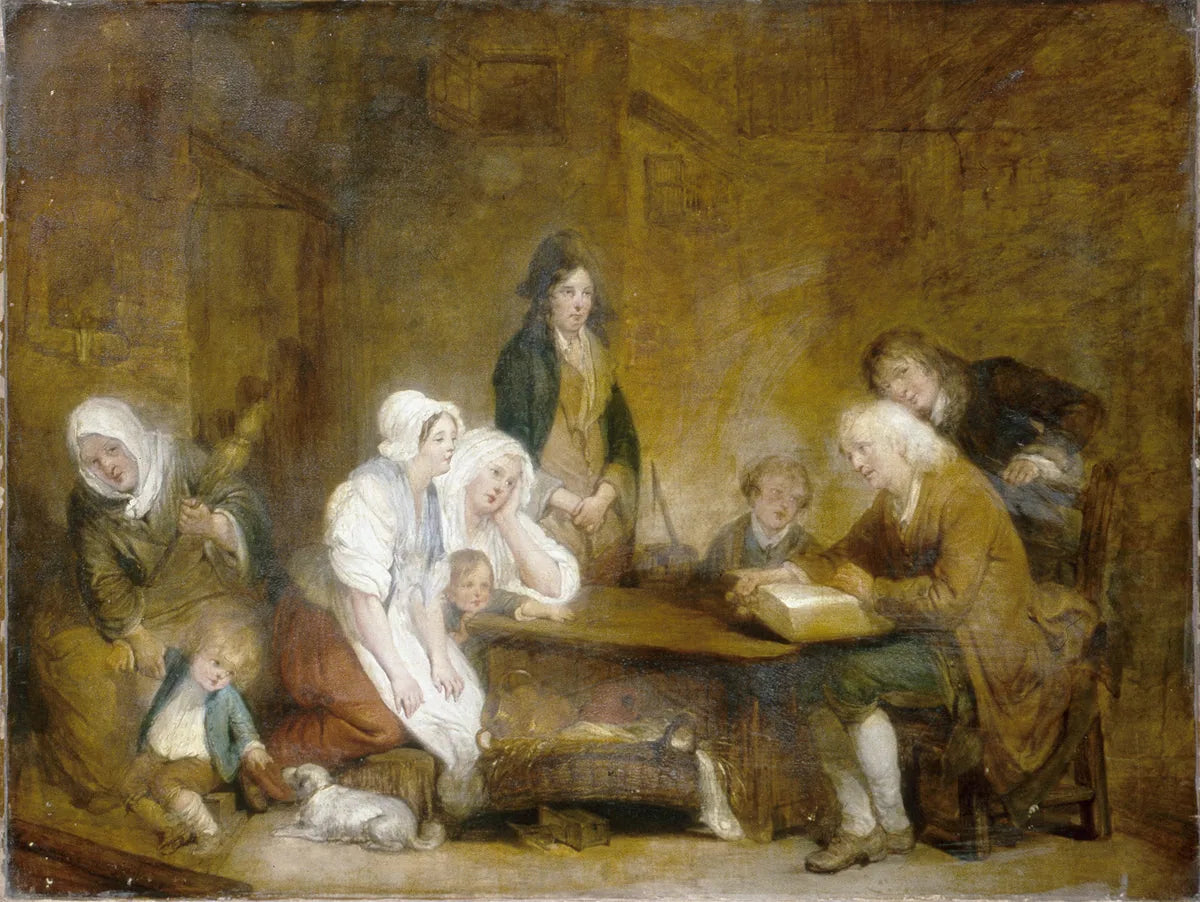 Culte familial - Jean-Baptiste Greuze image 1 reproduction artisanale de tableau