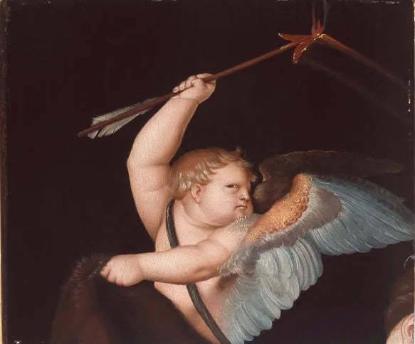 Cupidon avec la flèche enflammée - Hans Baldung Grien image 1 copie de tableau peinte à la main