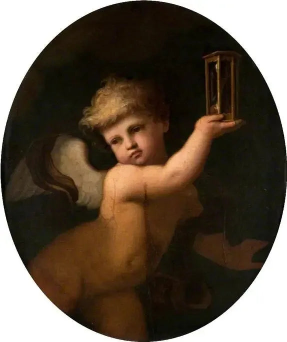 Cupidon avec un sablier - Guido Reni image 1 copie de tableau peinte à la main