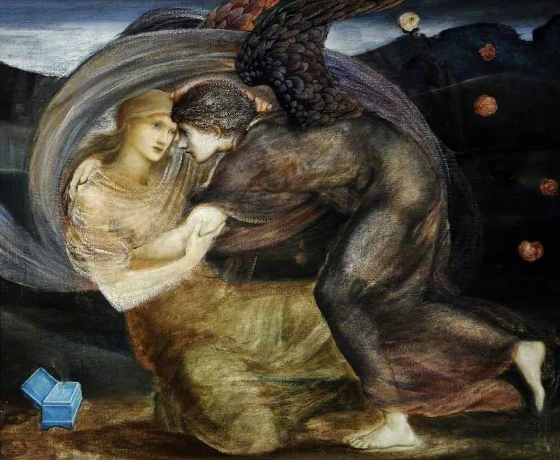 Cupidon délivrant Psyché - Edward Burne-Jones image 1 copie peinte à la main à l’huile