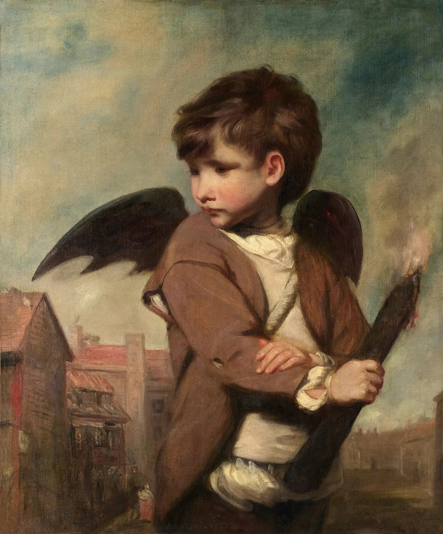 Cupidon en tant que Link Boy - Joshua Reynolds image 1 copie de tableau peinte à la main