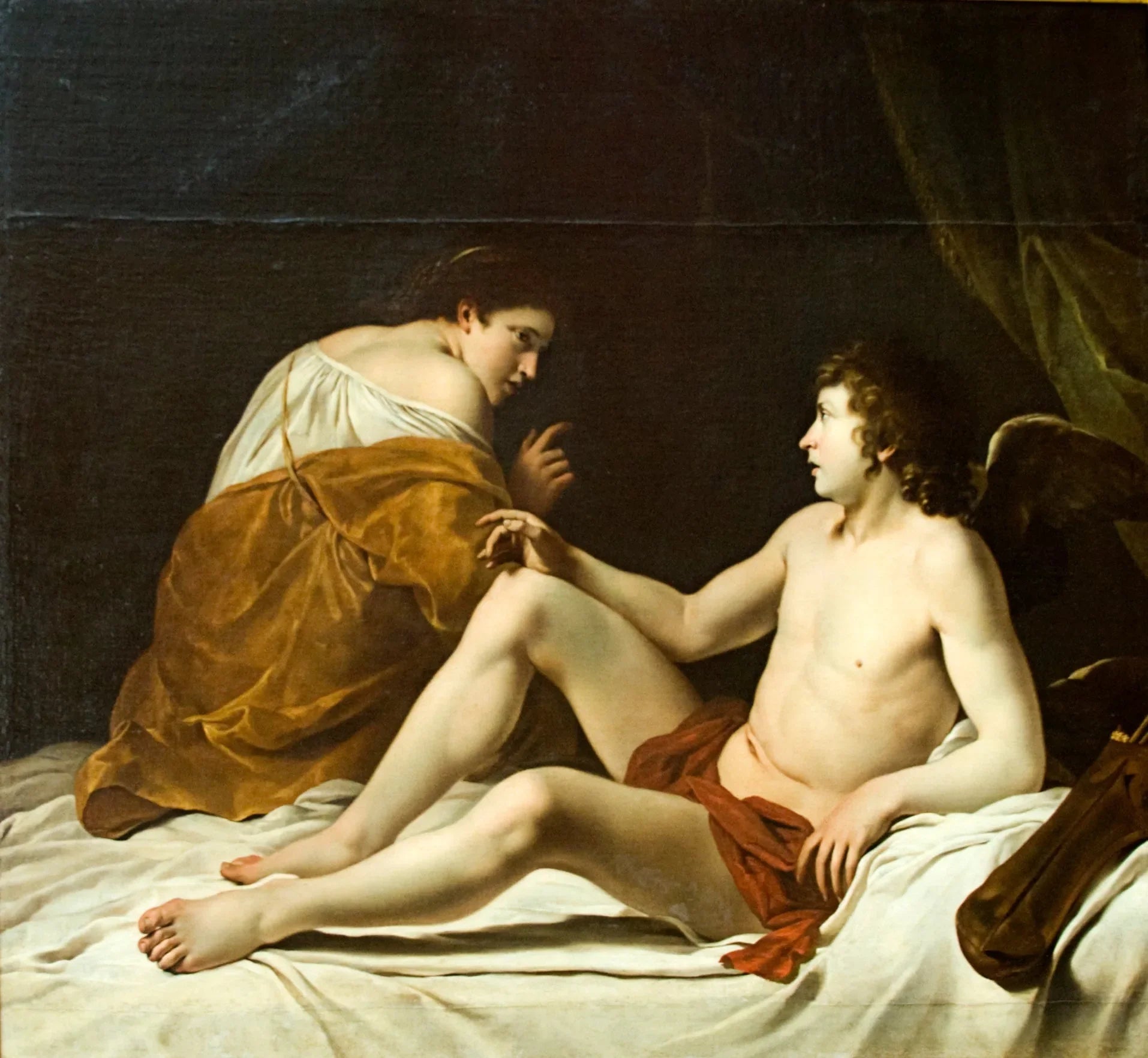 Cupidon et Psyché - Orazio Gentileschi image 1 reproduction réalisée par Alpha Reproduction