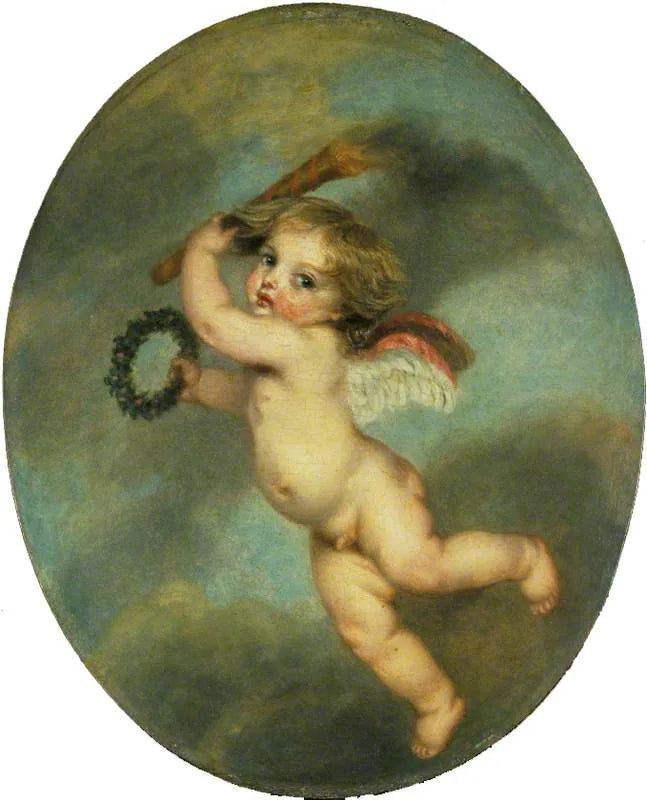 Cupidon volant avec une torche - Jean-Baptiste Greuze image 1 copie de tableau peinte à la main