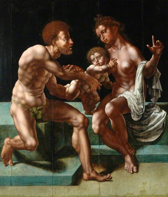 Cybèle implore Saturne d'épargner son enfant - Jan Gossaert image 1 copie de tableau peinte à la main