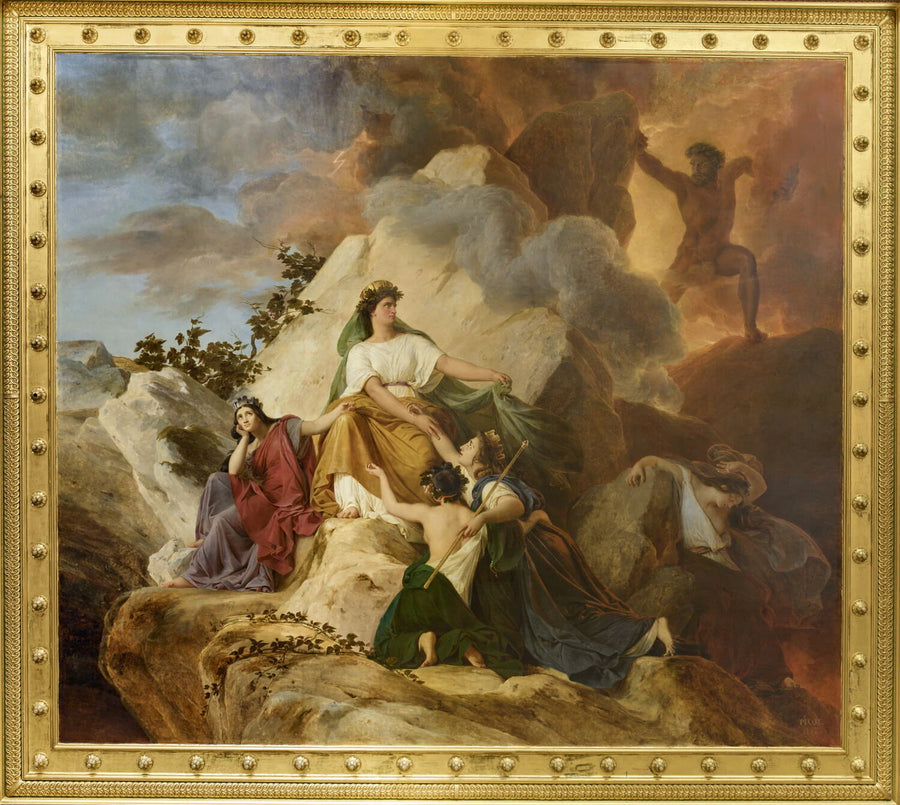 Cybèle protège contre le Vésuve les villes de Stabies, Herculanum, Pompéi et Résine - François Édouard Picot