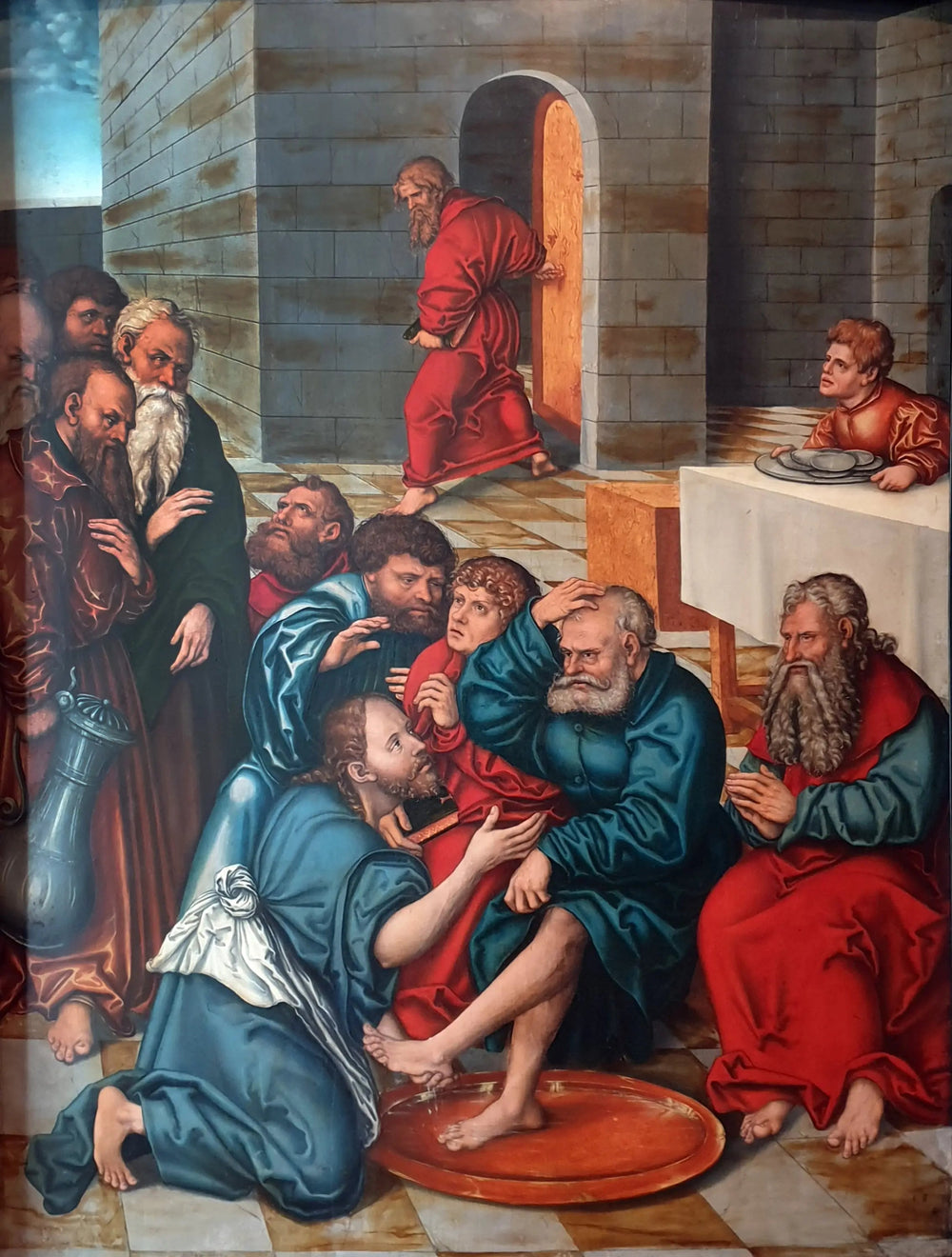 Cycle de la Passion: Le Christ lavant les pieds des apôtres - Lucas Cranach the Elder - Alpha Reproduction