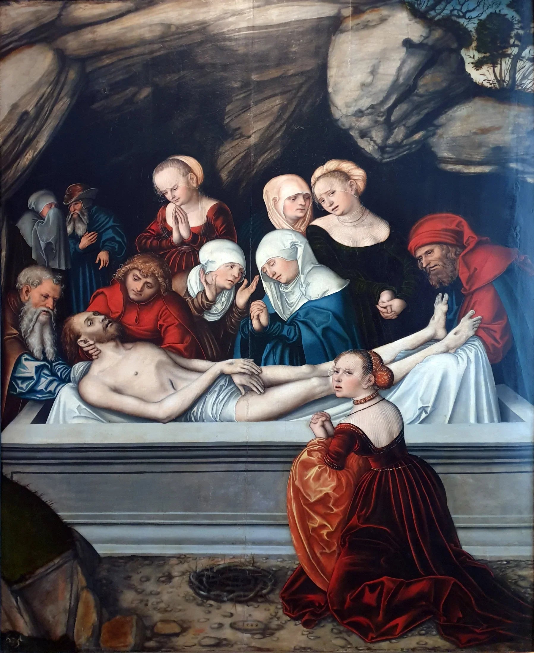 Cycle de la Passion : La Mise au Tombeau - Lucas Cranach the Elder image 1 copie peinte à la main à l’huile