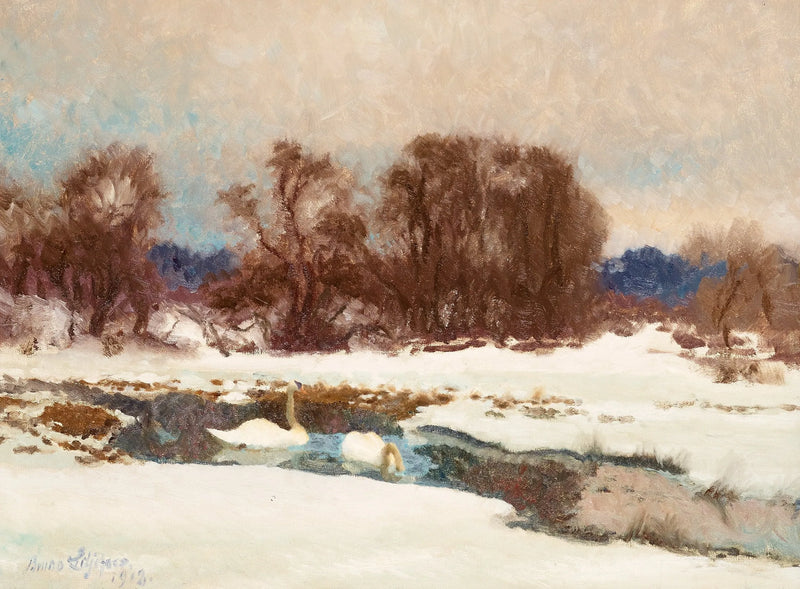 cygnes d'hiver - Bruno Liljefors