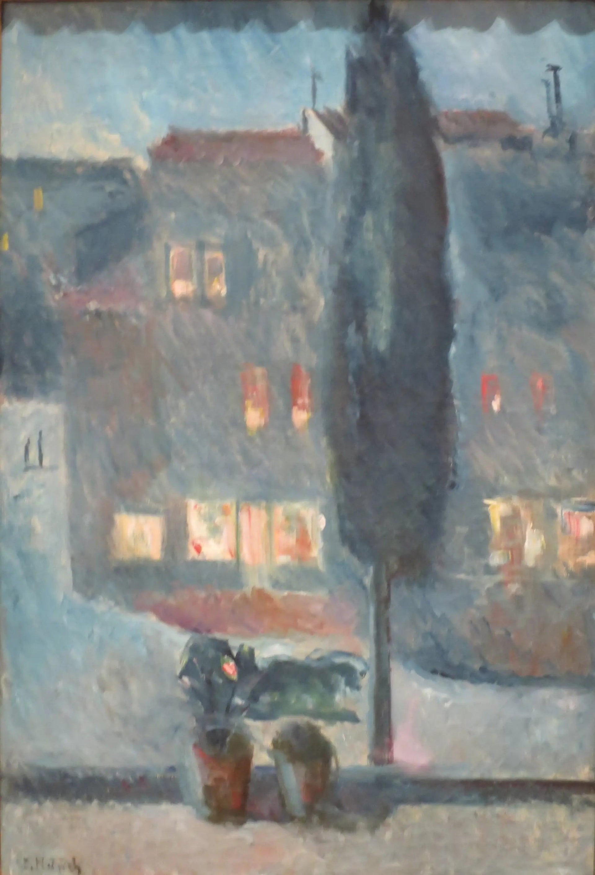 Cyprès au clair de lune - Edvard Munch image 1 reproduction d’œuvre d’art à l’huile
