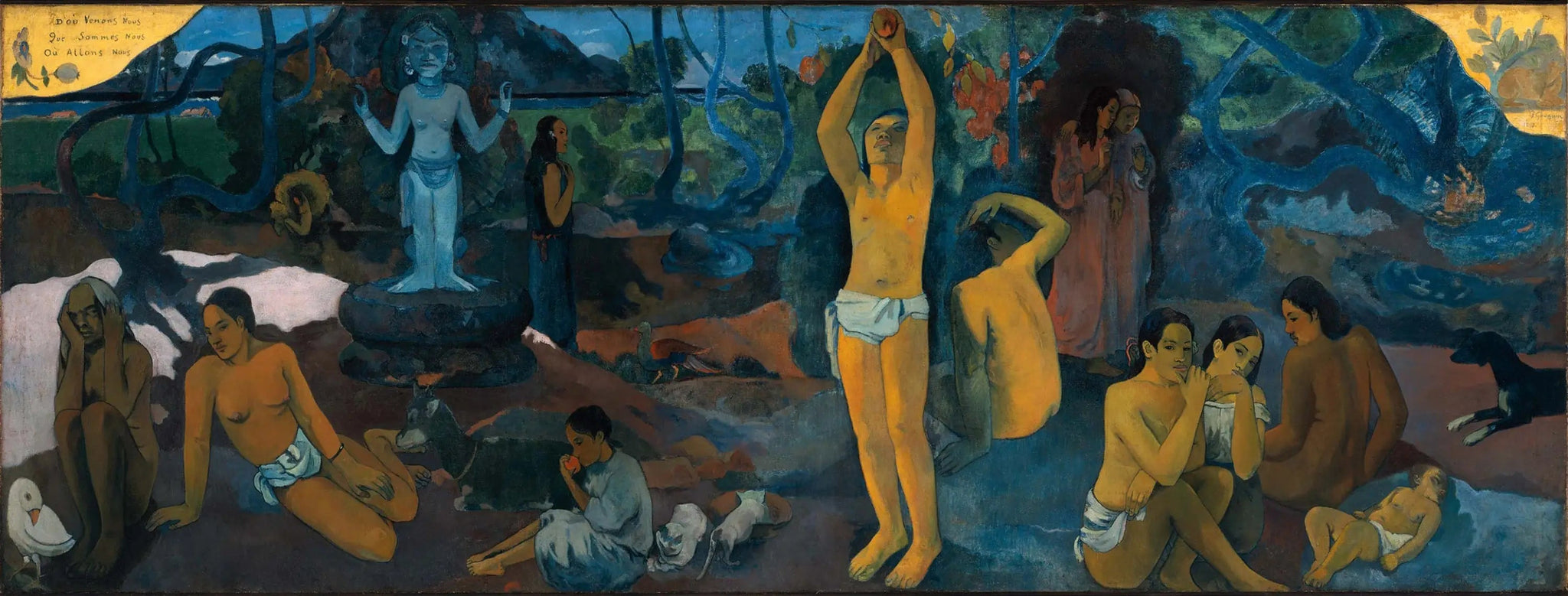D'où venons-nous ? Que sommes-nous ? Où allons-nous ? - Paul Gauguin image 1 reproduction artisanale de tableau