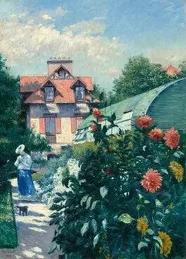 Dahlias, Jardin du Petit Gennevilliers - Gustave Caillebotte image 1 tableau peint à l’huile sur toile