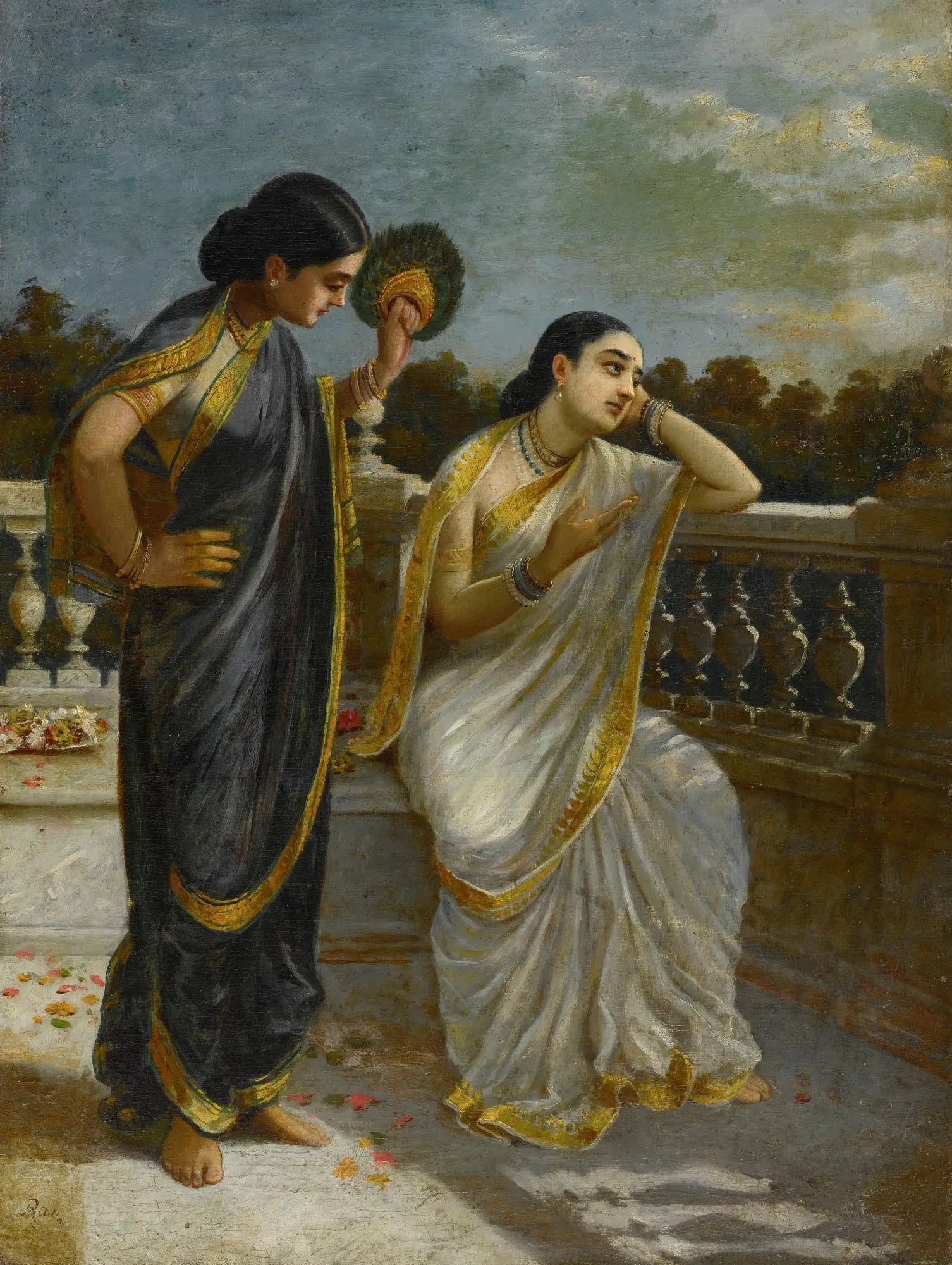 Damayanti (Sans titre) - Ravi Varmâ image 1 reproduction d’œuvre d’art à l’huile