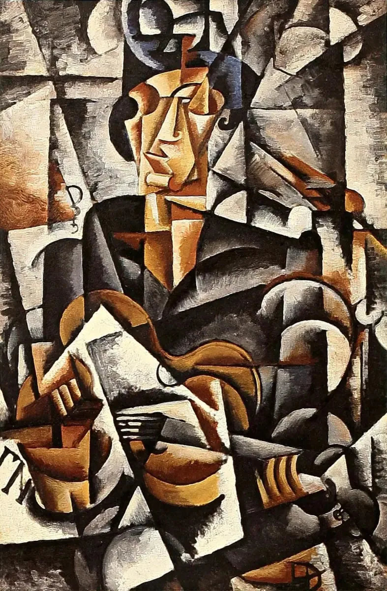 Dame à la guitare - Lioubov Popova image 1 reproduction réalisée par Alpha Reproduction