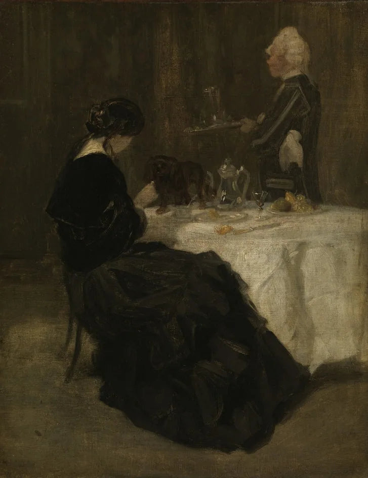 Dame à une table - Charles Bargue