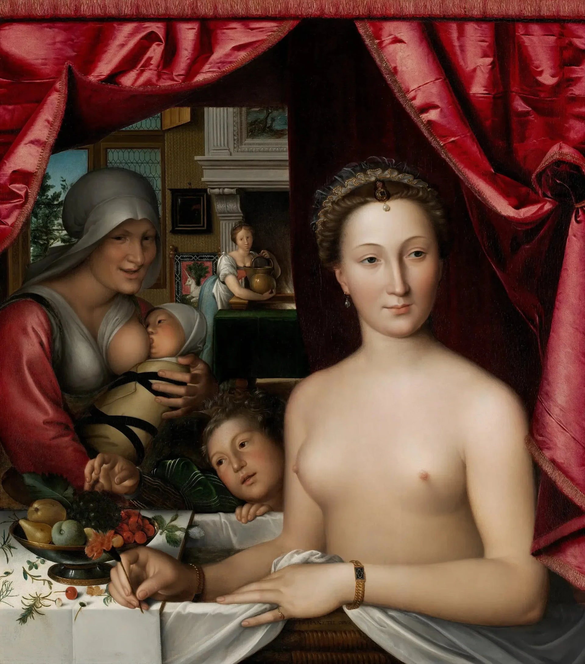 Dame au bain - François Clouet image 1 reproduction artisanale de tableau