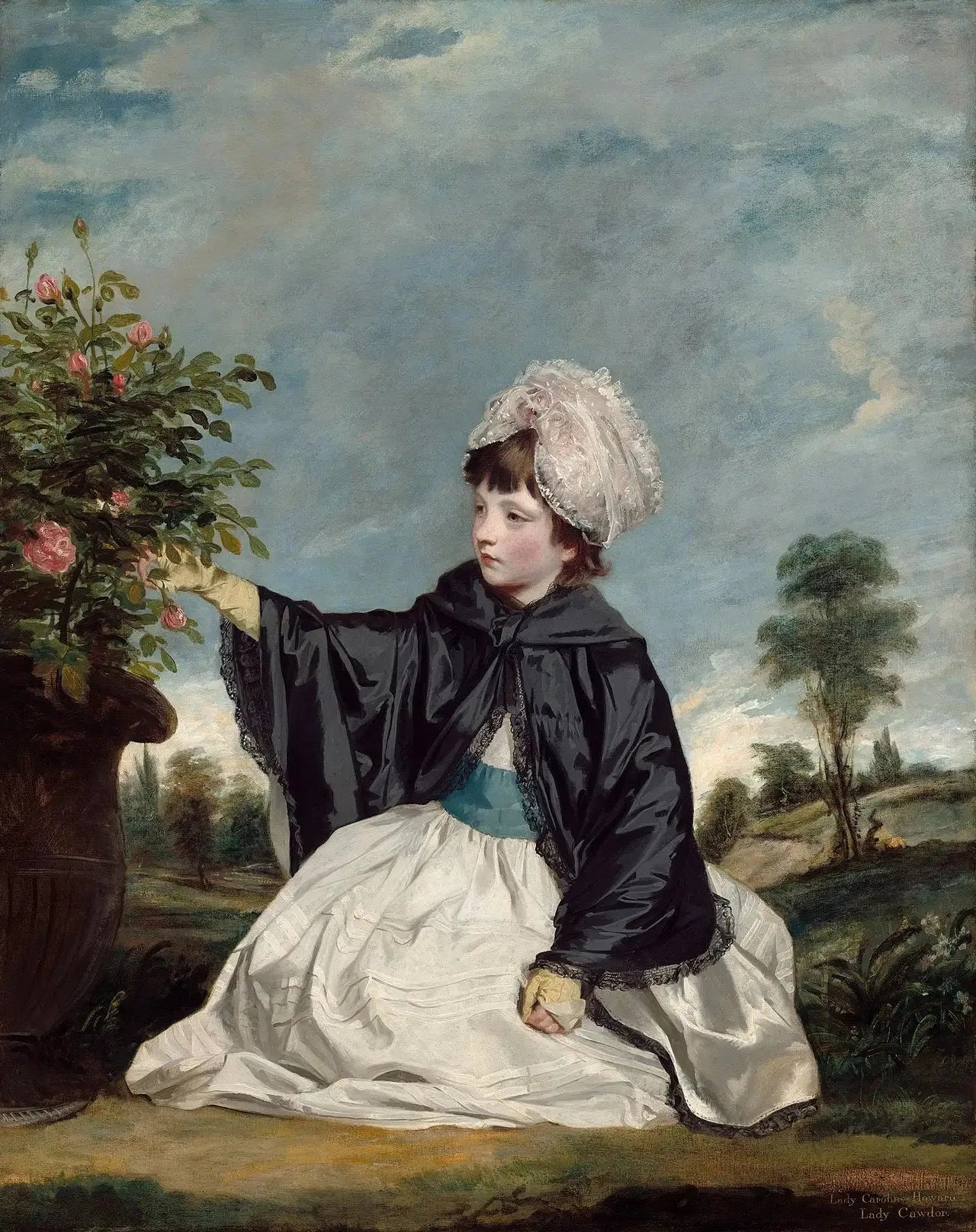 Dame Caroline Howard - Joshua Reynolds image 1 copie peinte à la main à l’huile