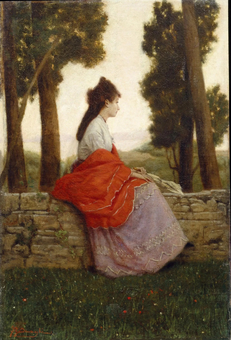Dame dans le parc - Federico Zandomeneghi