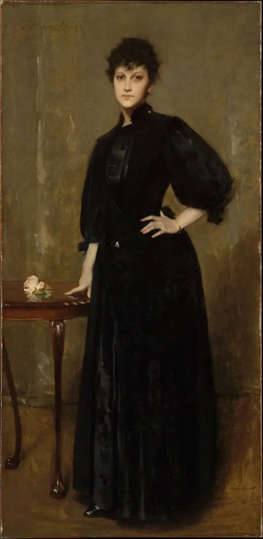 Dame en noir - William Merritt Chase image 1 tableau peint à l’huile sur toile