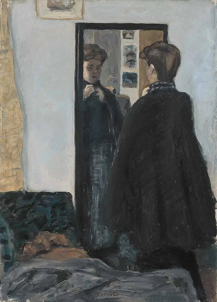 Dame vor dem Spiegel - Pierre Bonnard