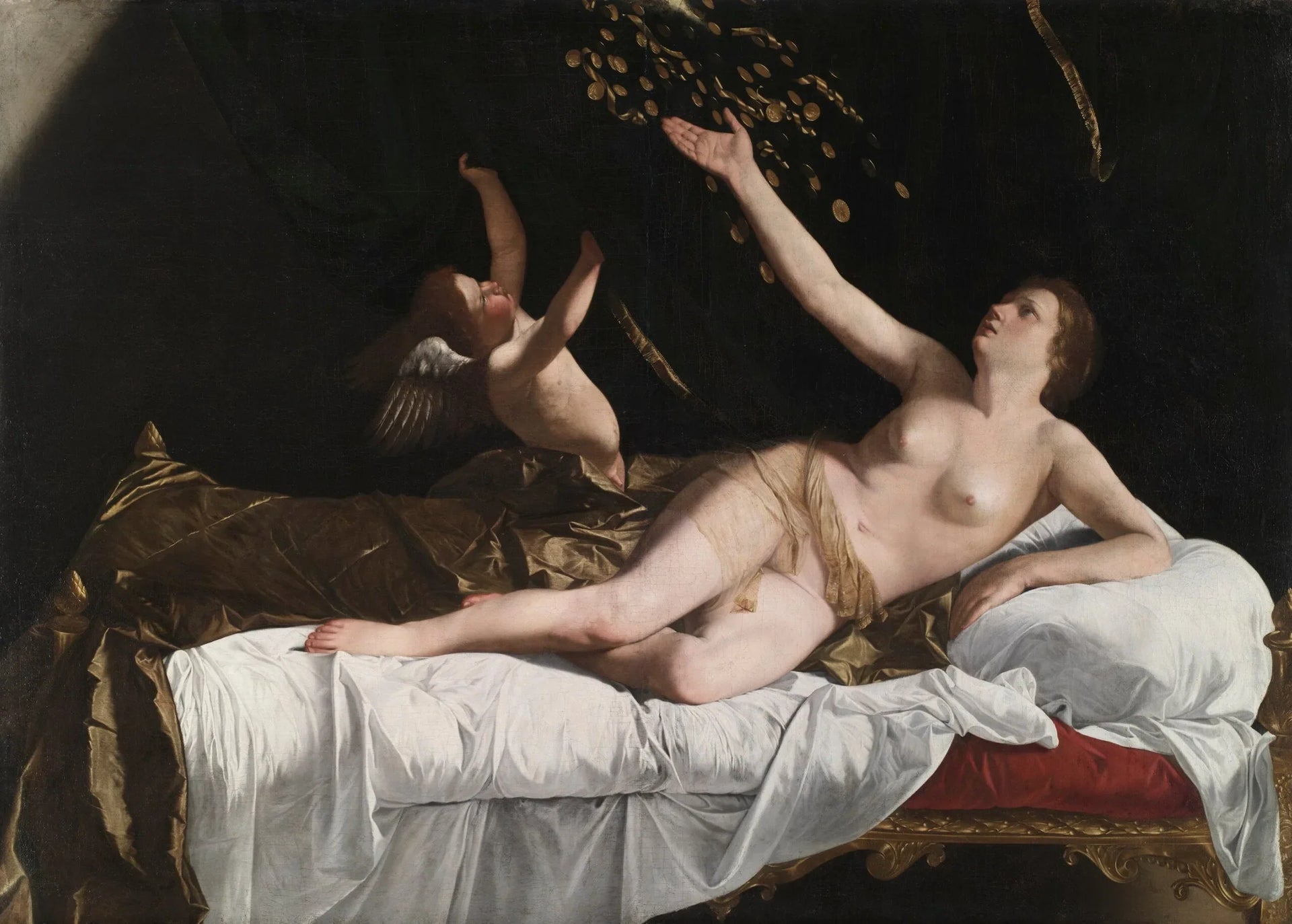 Danaé - Orazio Gentileschi image 1 copie de tableau peinte à la main