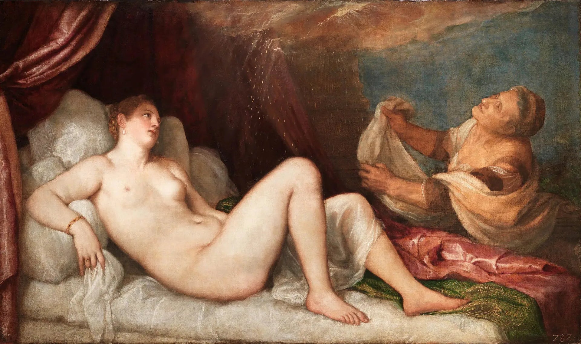 Danaé - Titian image 1 tableau peint à l’huile sur toile