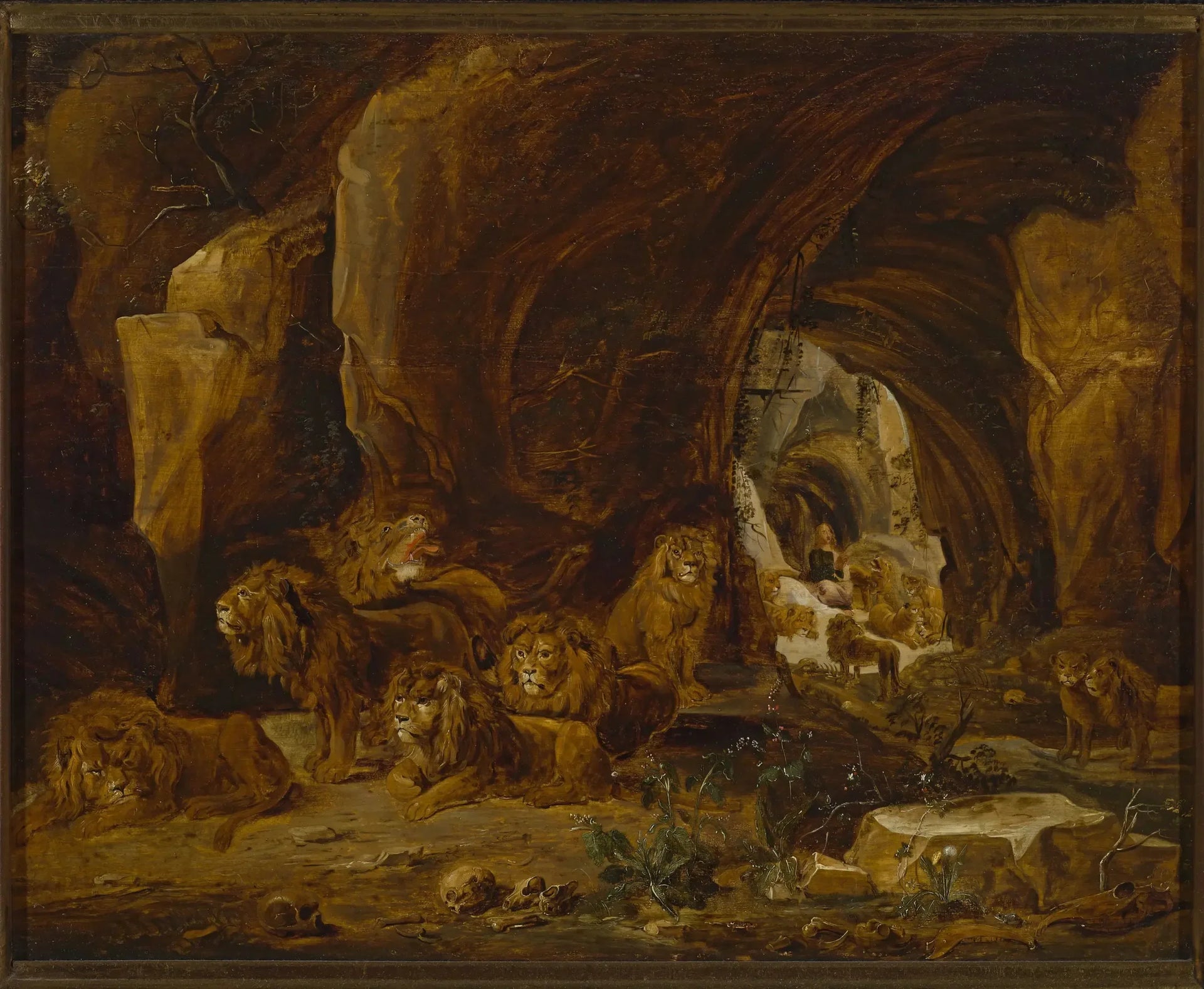 Daniel avec les Lions - David Teniers le Jeune image 1 copie de tableau peinte à la main