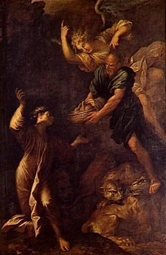 Daniel dans la fosse aux lions - Salvator Rosa image 1 tableau peint à l’huile sur toile