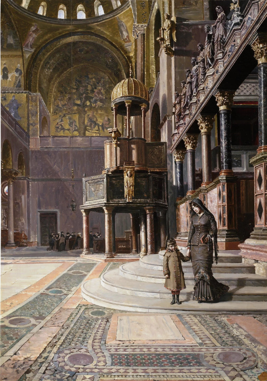 Dans la Basilique Saint-Marc (Venise) - Ricardo María Navarrete y Fos
