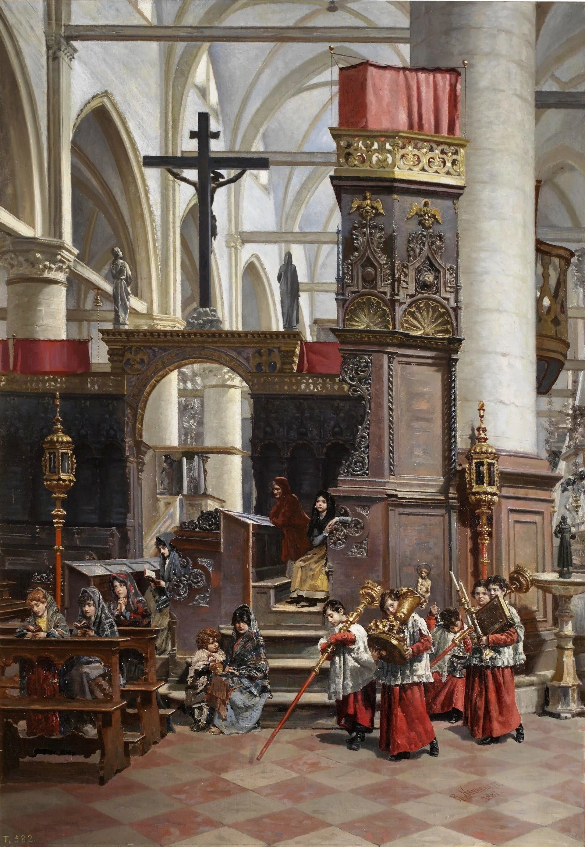 Dans l'église des Frari (Venise) - Ricardo María Navarrete y Fos