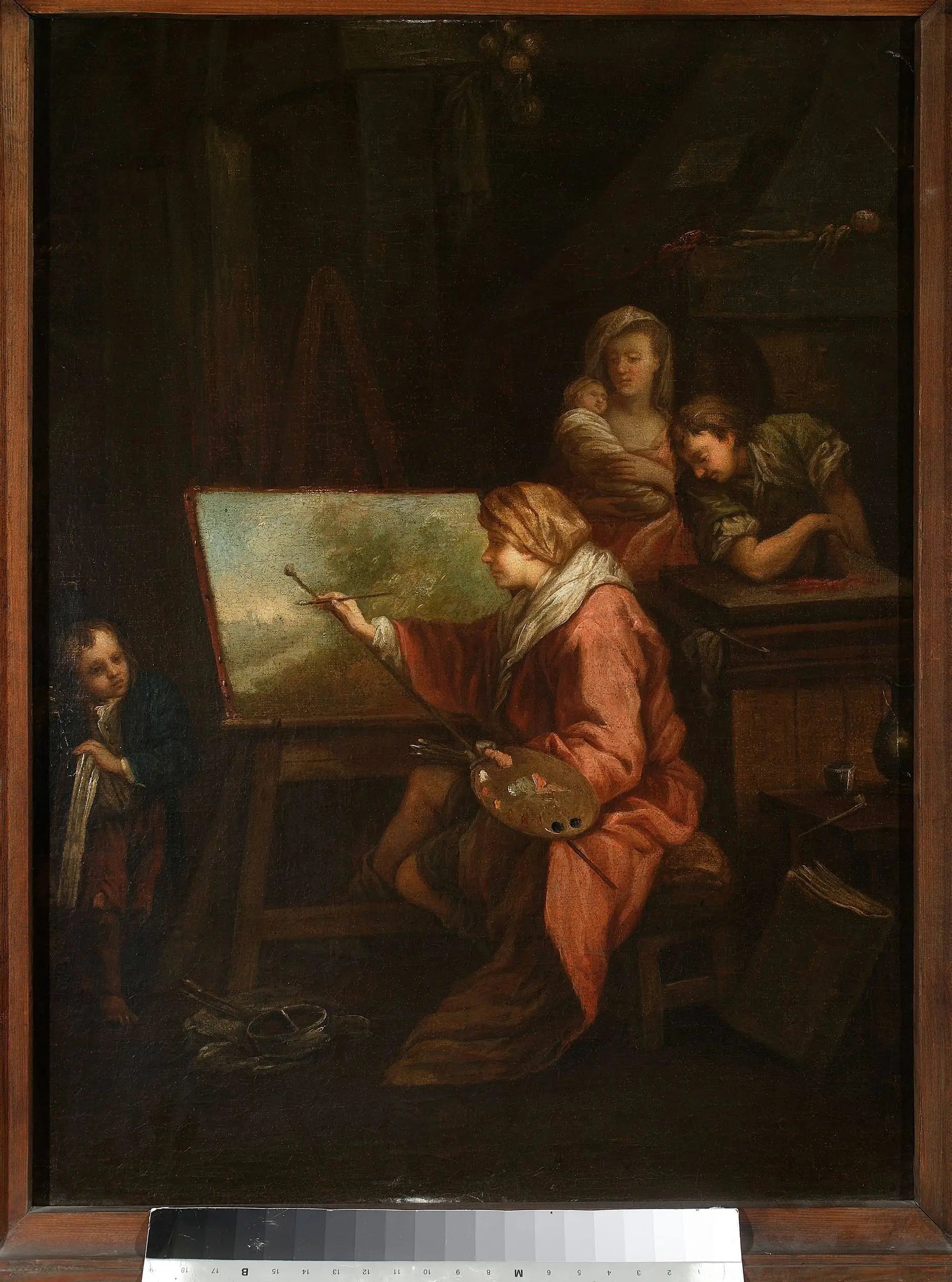 Dans l'atelier du peintre (« Le peintre de paysage » ou « Le peintre à son chevalet ») - François Boucher image 1 tableau peint à l’huile sur toile