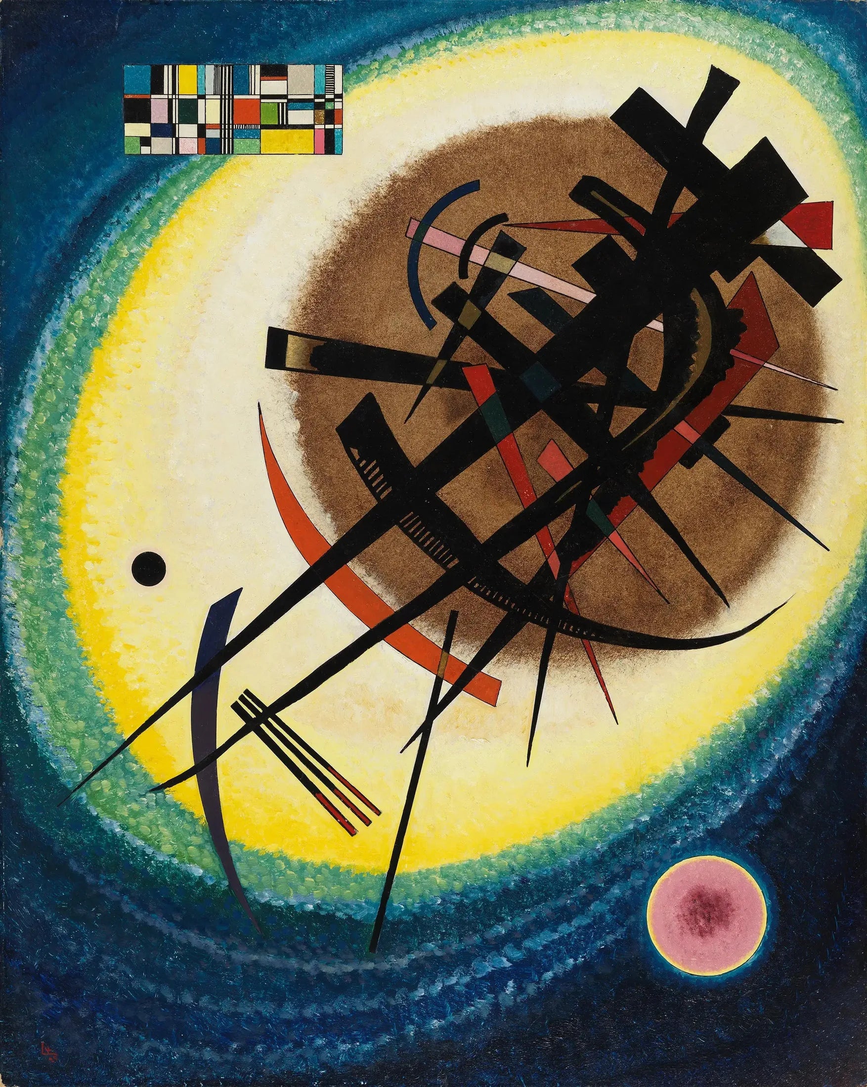 Dans l'ovale lumineux - Vassily Kandinsky image 1 reproduction de peinture à l’huile