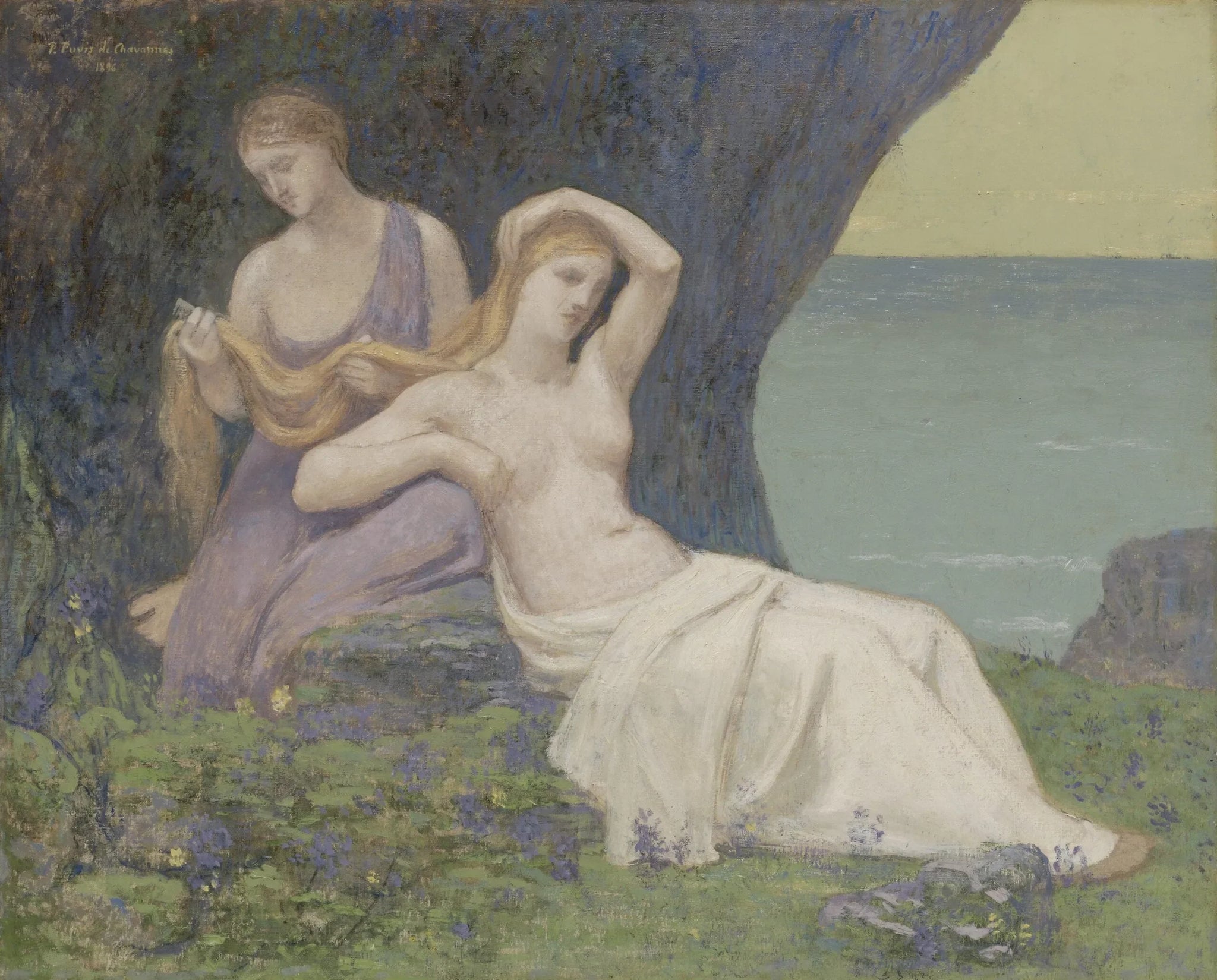 Dans la bruyère - Pierre Puvis de Chavannes image 1 copie peinte à la main à l’huile