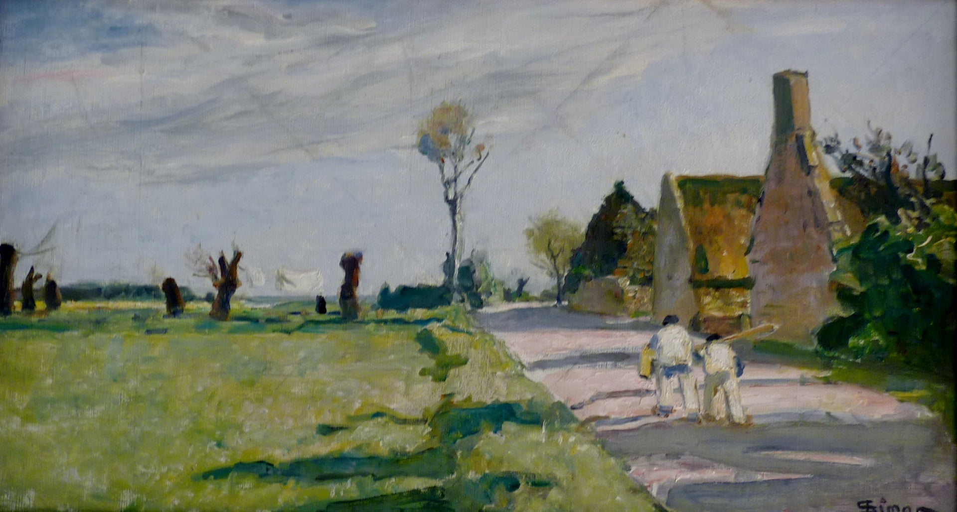 Dans la campagne bretonne - Lucien Simon image 1 reproduction d’œuvre d’art à l’huile