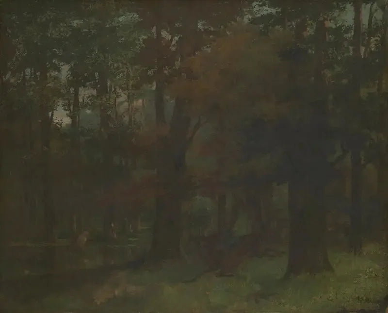 Dans la forêt - Gustave Courbet image 1 reproduction de peinture à l’huile