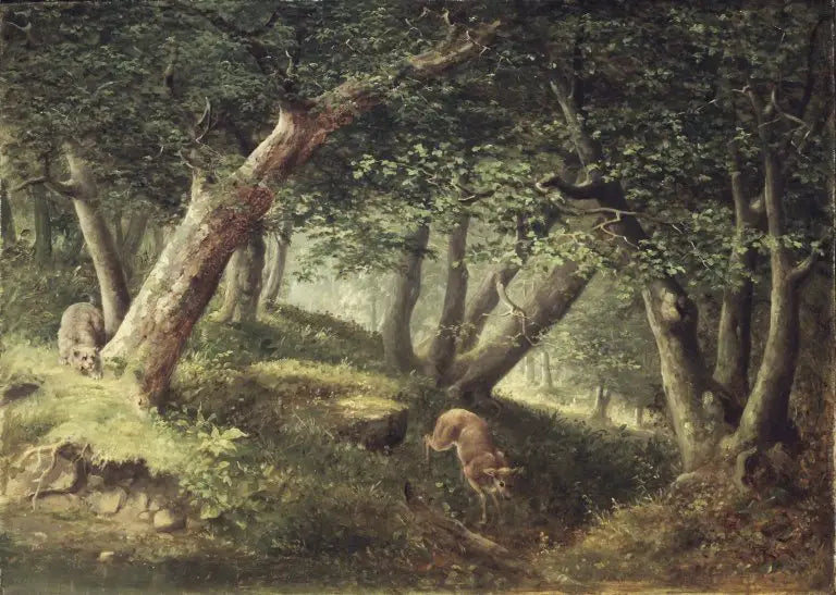 Dans la forêt - William Holbrook image 1 copie peinte à la main à l’huile
