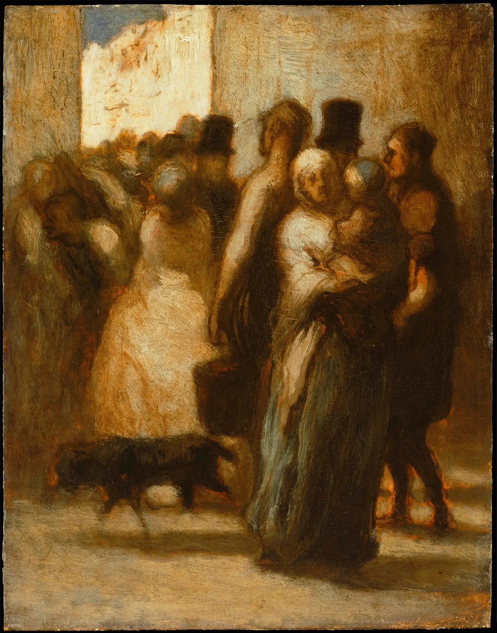 Dans la rue - Honoré Daumier image 1 reproduction artisanale de tableau
