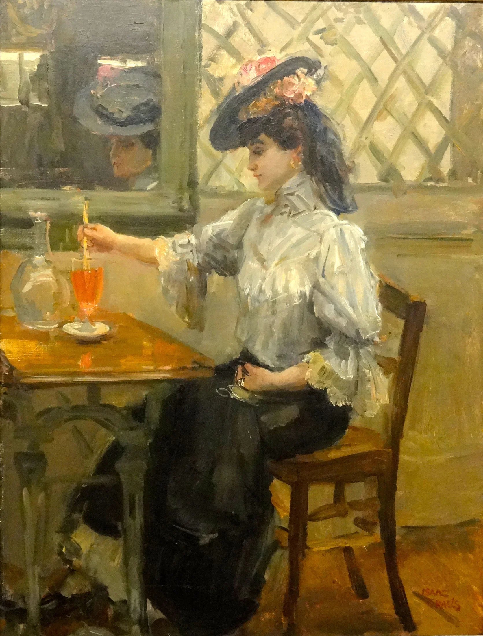 Dans le café - Isaac Israëls image 1 reproduction artisanale de tableau