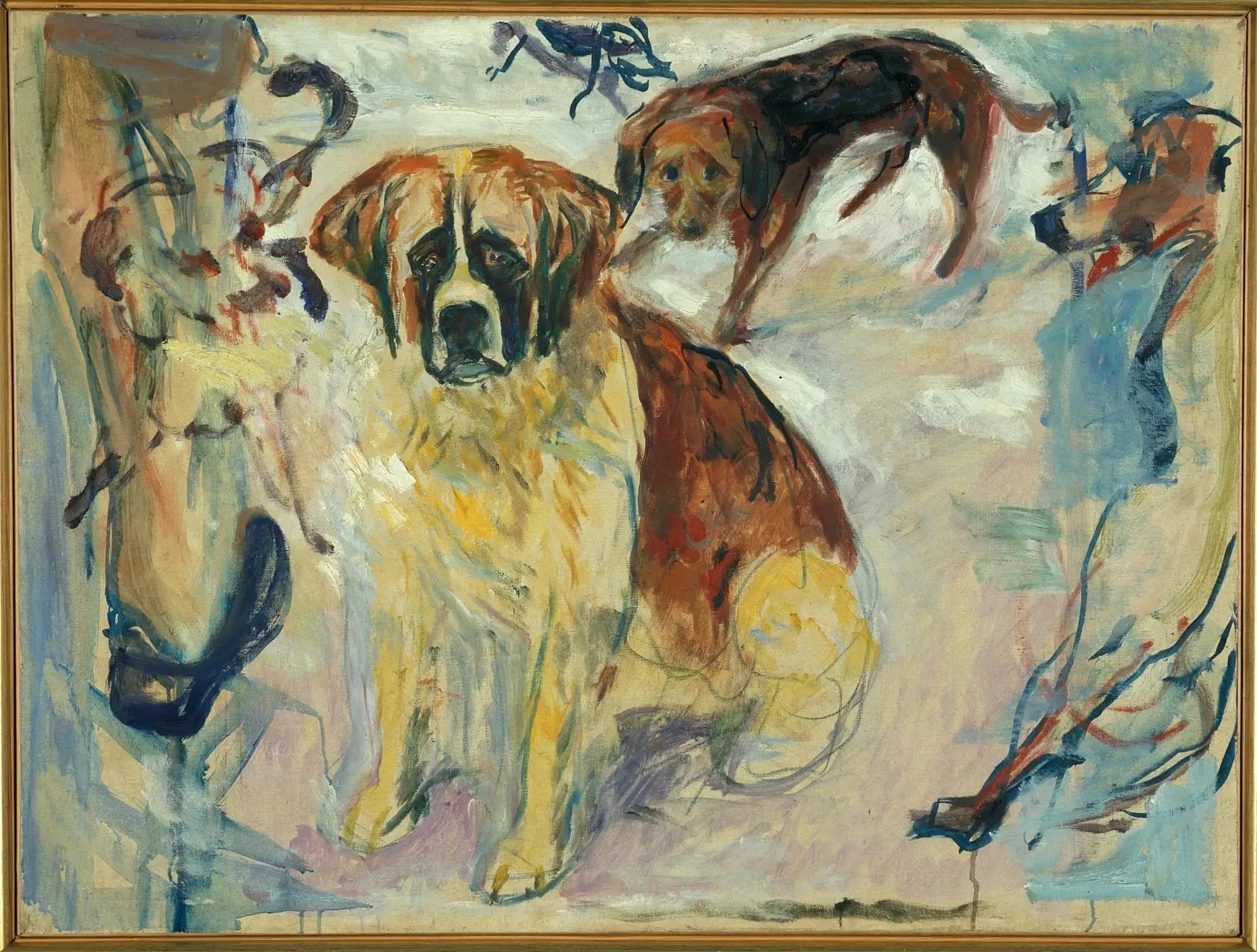 Dans le chenil - Edvard Munch image 1 reproduction artisanale de tableau