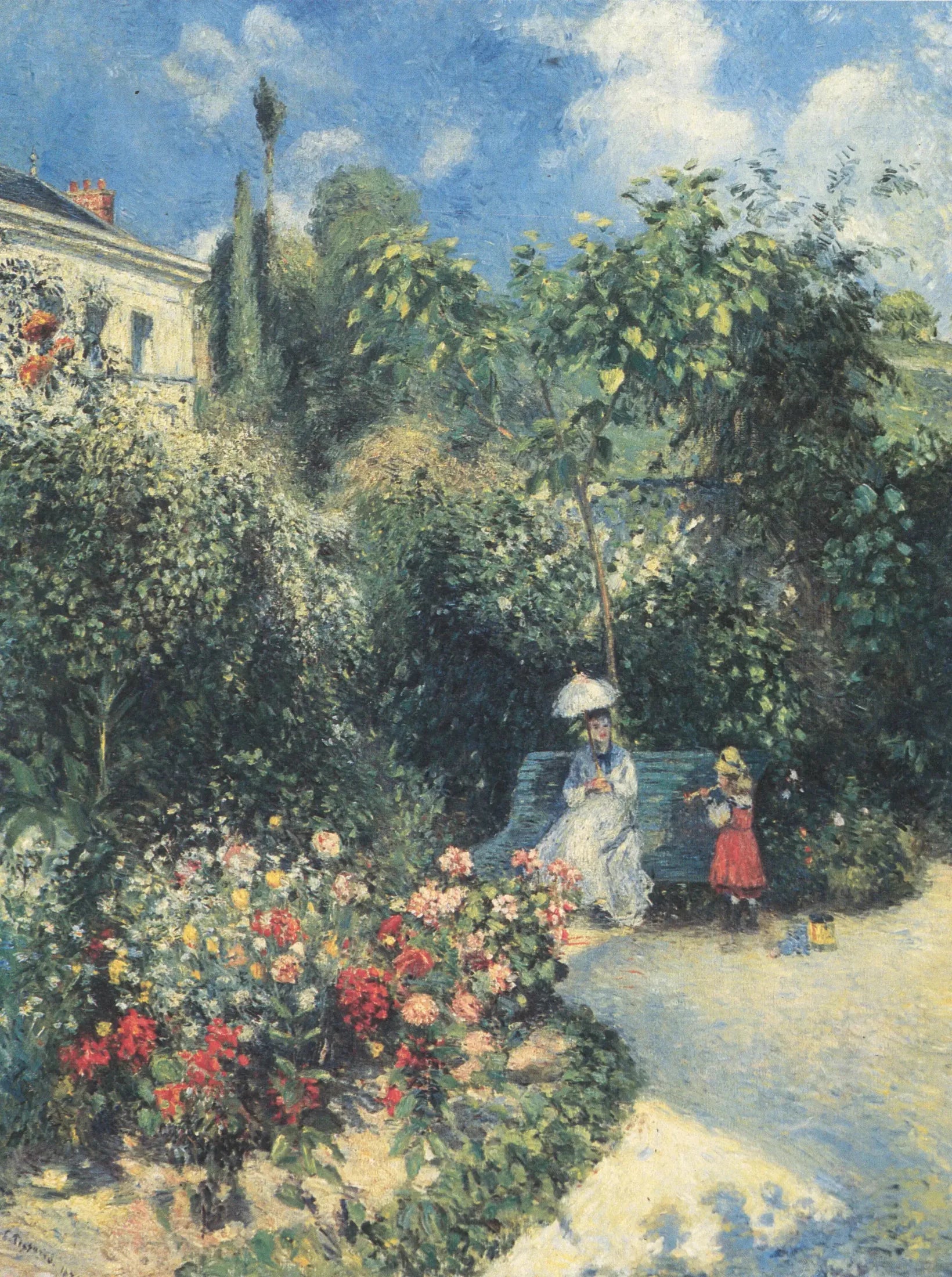 Dans le Jardin des Mathurins, Pontoise - Camille Pissarro image 1 reproduction de peinture à l’huile