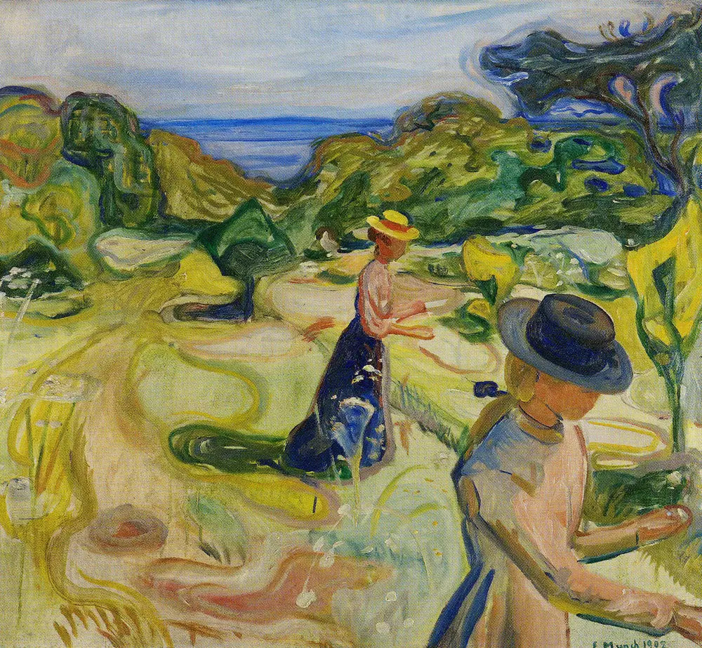 Dans le jardin - Edvard Munch image 1 reproduction artisanale de tableau