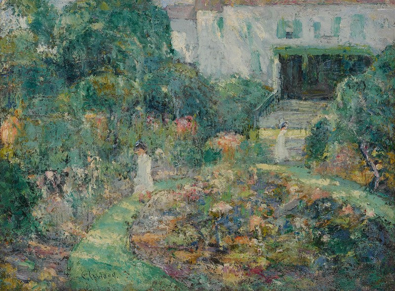 Dans le jardin - Ernest Lawson image 1 copie de tableau peinte à la main