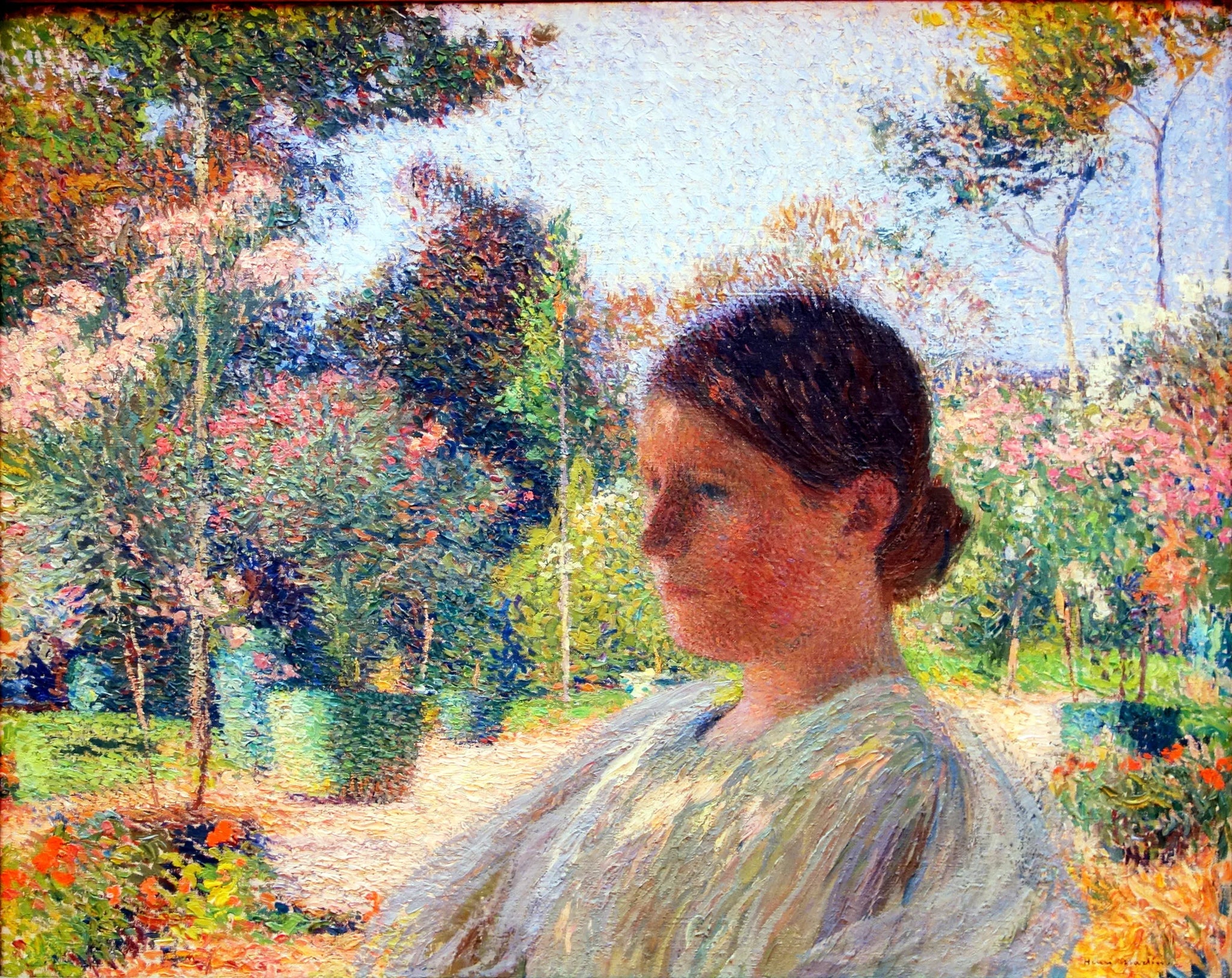 Dans le jardin - Henri-Jean Guillaume Martin image 1 reproduction artisanale de tableau